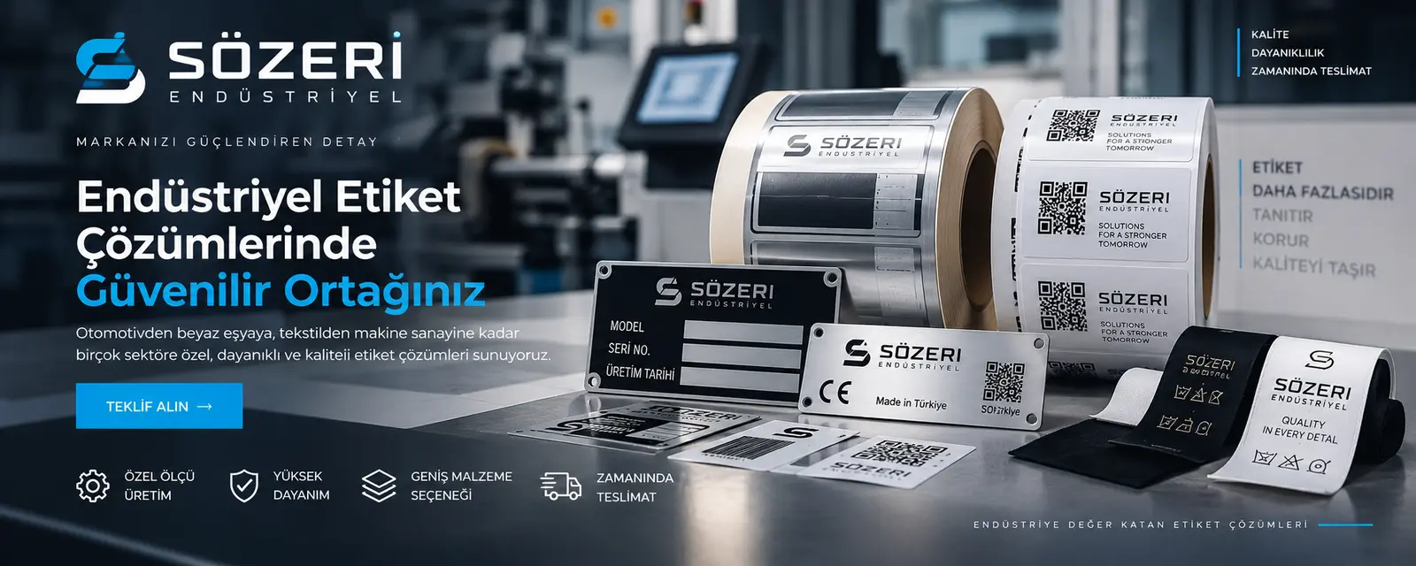 Sözeri Endüstriyel rulo etiket, ribon ve teknik etiket çözümleri